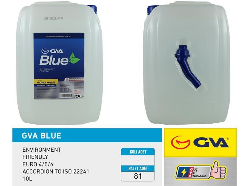 GVAGva Blue Sıvısı 10 Lt Euro 4-5 / Binek Euro 6 Hunili AmbalajGVA 9931111