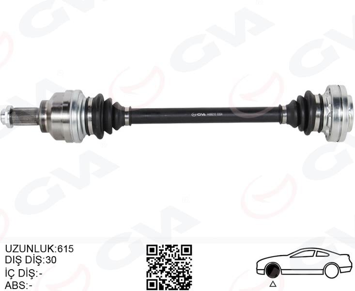 GVAKomple Aks Arka Sağ/Sol Bmw E39 615Mm Diş 30GVA 4499210