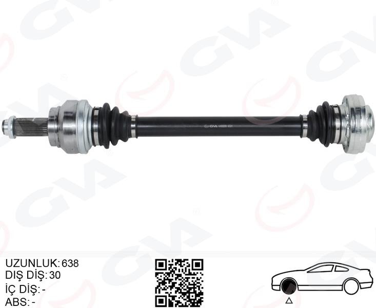 GVAKomple Aks Arka Sağ/Sol Bmw X5 F15 X6 E71 E72 638MmGVA 4499206