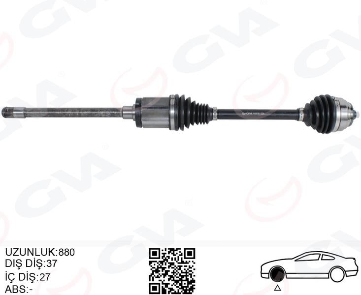 GVAKomple Aks Ön Sağ Bmw X3 F25 X4 F26 880MmGVA 4499196