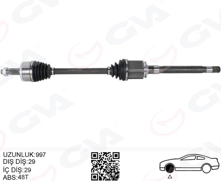 GVAKomple Aks Ön Sağ Dıscovery 3 L319 Dıscovery 4 L319 R.R Sport I L320 997MmGVA 4499214