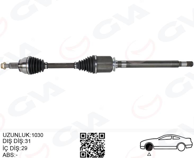 GVAKomple Aks Ön Sağ Dıscovery 5 L462 R.R 4 L405 R.R Sport 2 L494 1030MmGVA 4499219