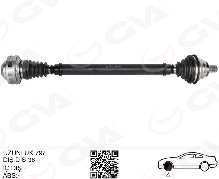 GVAKomple Aks Ön Sağ Golf5-Golf6-Passat-Jetta 2.0 Tdi 04-13 Bkp-Bkd-Cffb 2.0 TdiGVA 4475286