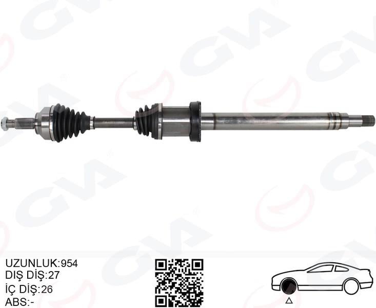 GVAKomple Aks Ön Sağ Jaguar X-Type I X400 2.2 D 954MmGVA 4499212