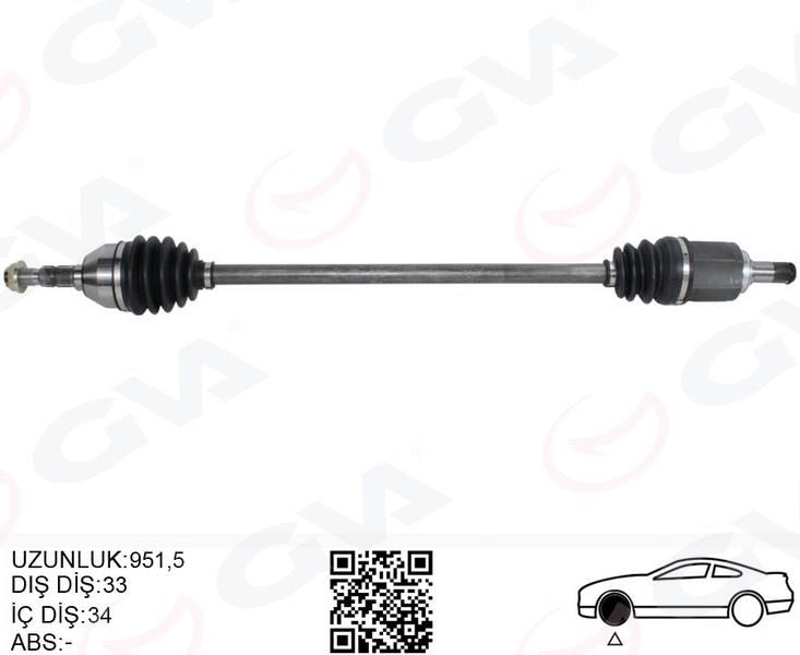 GVAKomple Aks Ön Sağ Opel Astra J 1.4 T-1.6İ A-T 09-16GVA 4491218