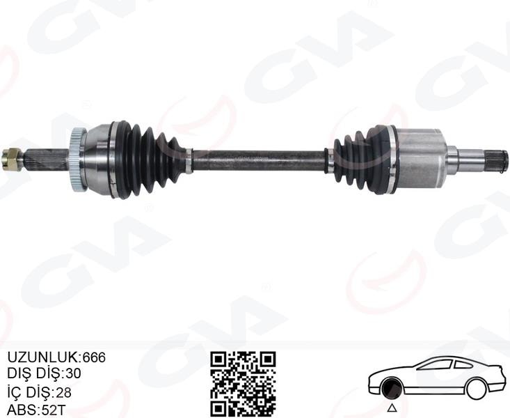 GVAKomple Aks Ön Sol Abslı Hyundaı Santa Fe Cm 2.2 Crdı A-T 06-12GVA 4491215