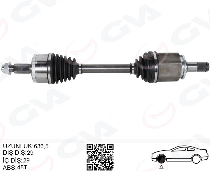GVAKomple Aks Ön Sol Dıscovery 3 L319 Dıscovery 4 L319 R.R Sport I L320 636.5MmGVA 4499213