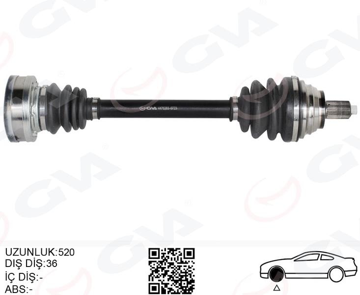 GVAKomple Aks Ön Sol Golf-Leon-Jetta-Passat 1.6 Tdi Tdi 04-14 Kısa Cayb-Cayc 1.6 TdiGVA 4475283