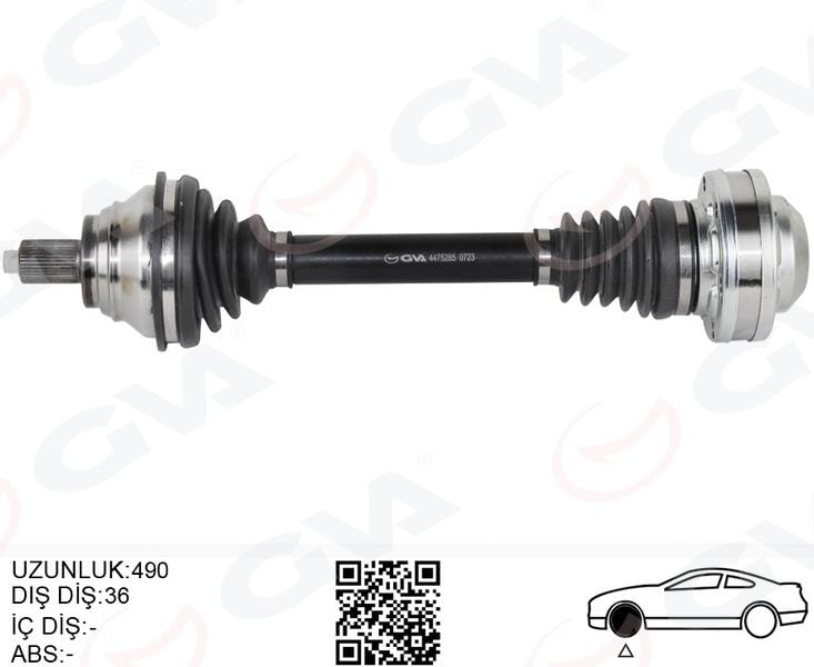 GVAKomple Aks Ön Sol Golf5-Jetta-Caddy-Passat 1.9 Tdi-2.0 Tdi 04- Bkp-Bkd-Bls-Bkc-Bxe 1.9 Tdi-2.0 TdiGVA 4475285