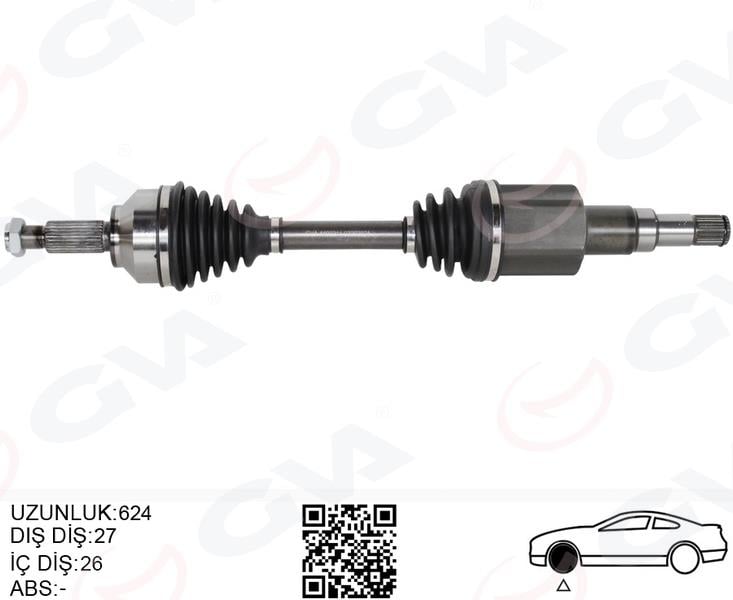 GVAKomple Aks Ön Sol Jaguar X-Type I X400 2.2 D 624MmGVA 4499211