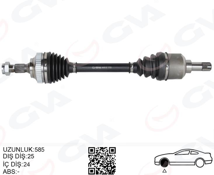 GVAKomple Aks Ön Sol Psa Partner Orta Kasa 1.6 Hdı Abslı 03-08GVA 4445125