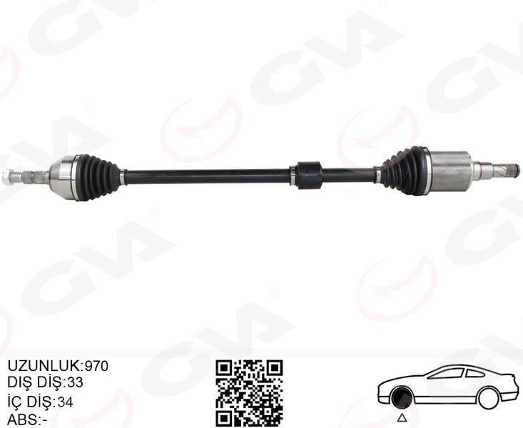 GVAKomple Aks Sağ Chevrolet Cruze 1.6 10-17 970MmGVA 4499130