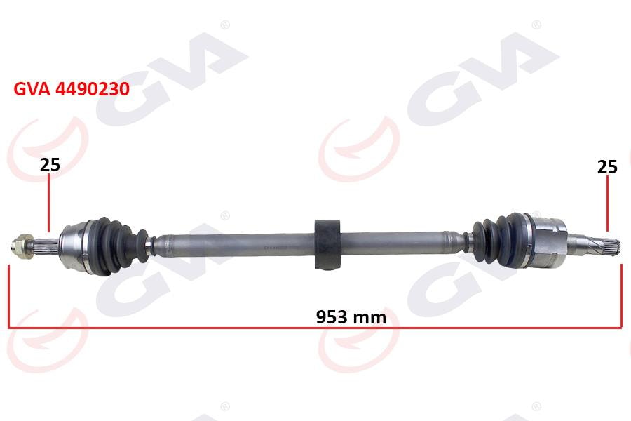 GVAKomple Aks Sağ Corsa D 1.3 Cdtı 06 Dth 953MmGVA 4490230