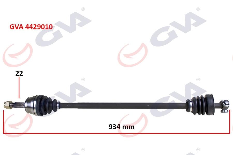 GVAKomple Aks Sağ Doblo 1.9D 01 934MmGVA 4429010