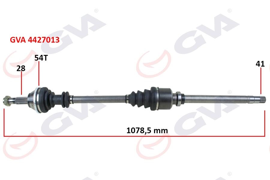 GVAKomple Aks Sağ Ducato-Boxer-Jumper 2.5Tdı 94-02 Abs Li 54Diş 1078MmGVA 4427013