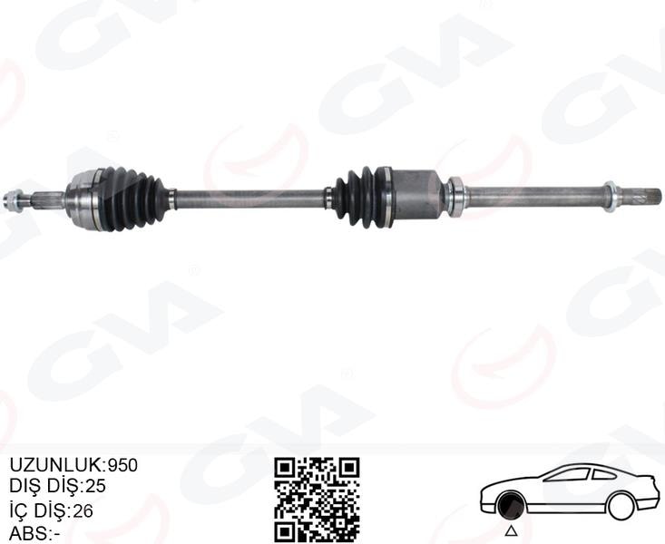 GVAKomple Aks Sağ Duster 10- 1.5 Dcı 1.6 16V 5 İleri 6 İleriGVA 4419024