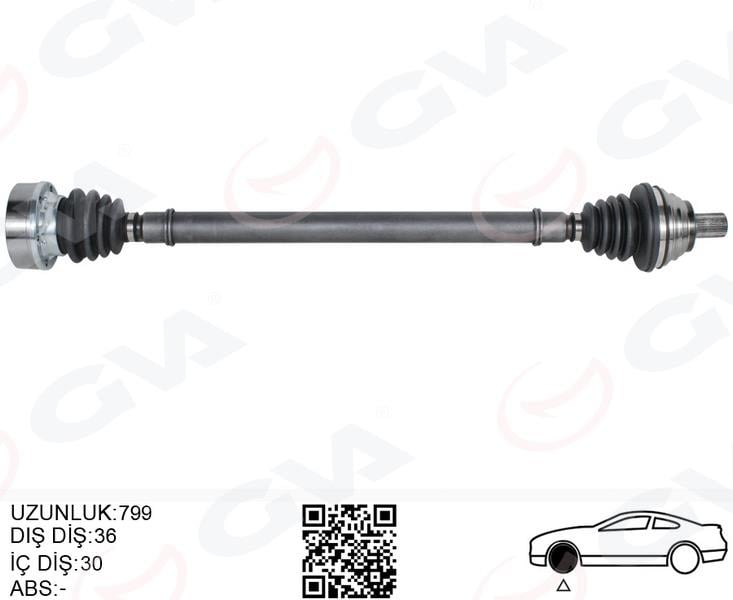 GVAKomple Aks Sağ Düz Vites Golf5-Golf6-Jetta-A3-Leon 1.6 BenzinliGVA 4475092