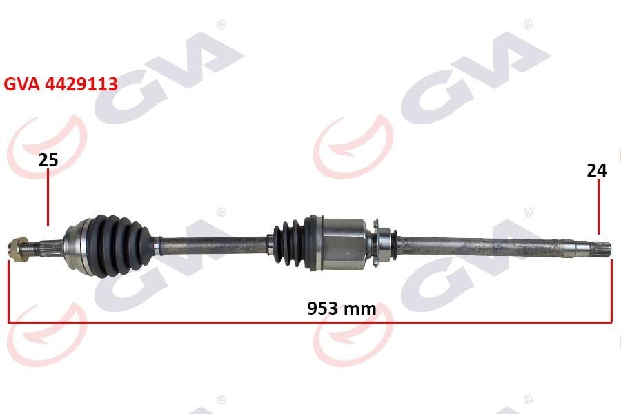 GVAKomple Aks Sağ Fıorıno 1.3 Mtj 07-13 953Mm Aks Lale LiGVA 4429113