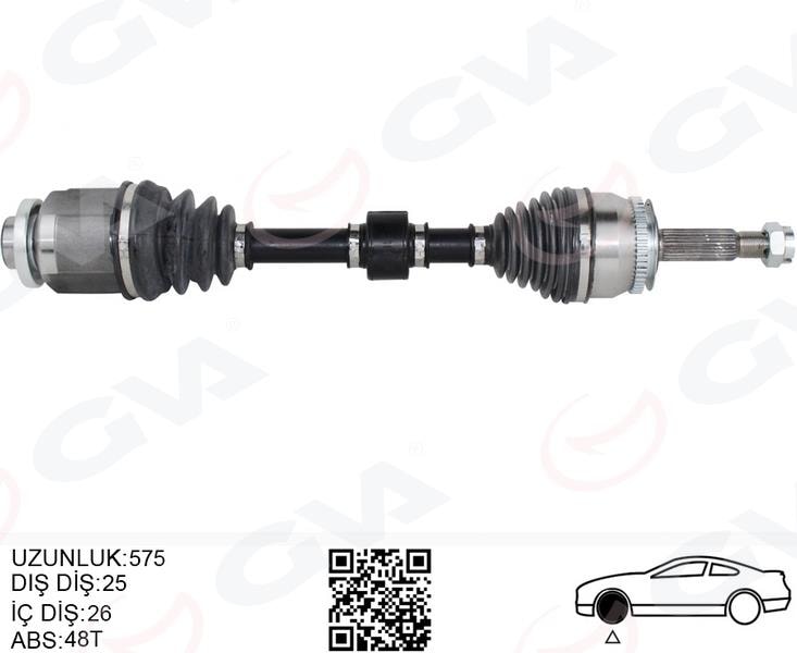 GVAKomple Aks Sağ Getz 1.5 Crdi 03-09 Abs Li 48Diş 578MmGVA 4491151