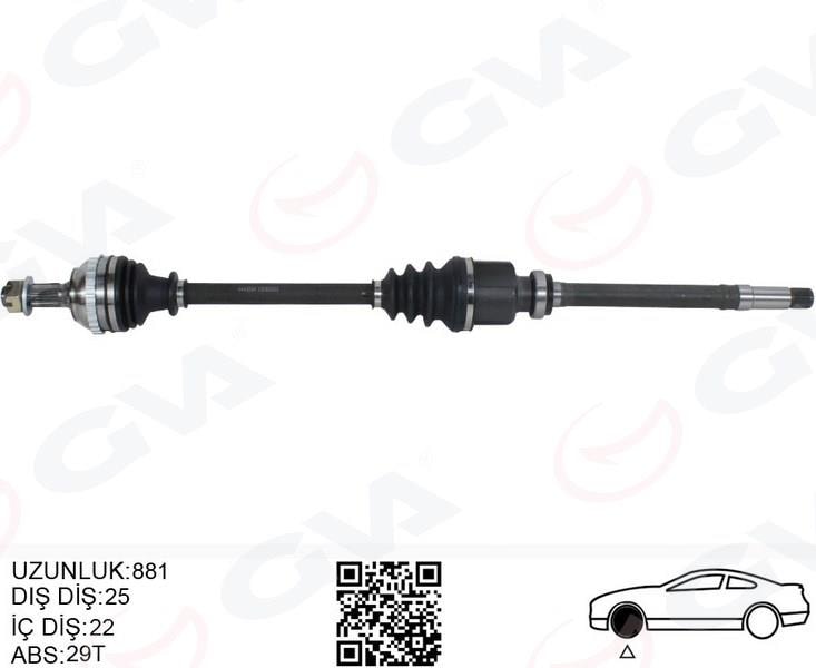 GVAKomple Aks Sag On Peugeot 306 7B.N3.N5 1.6İ M-T Abslı 29 Dıs 93-02GVA 4443324
