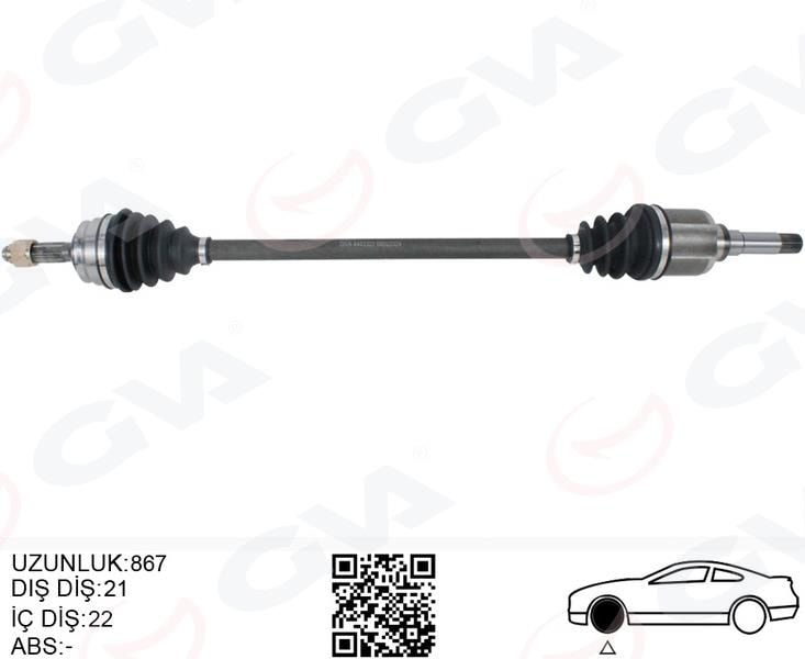 GVAKomple Aks Sag On Psa 208 1.2 12-GVA 4443322