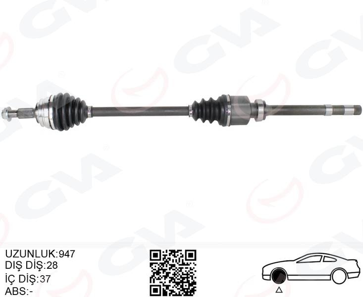 GVAKomple Aks Sağ On Psa 3008 1.5 -1.6 Bluehdı M-T 16- 5008 Iı 1.5 Hdı-1.6 Hdı M-T 14- C4 Pıc. 1.6 Hdı M-T 13- C5 Aırcross 1.5 Hdı M-T 19-GVA 4443326