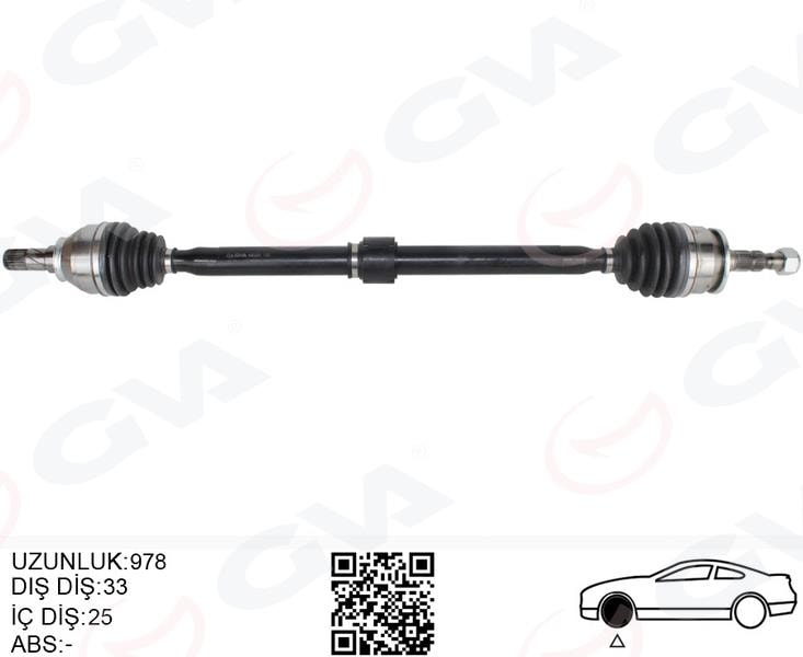 GVAKomple Aks Sağ Opel Astra K 1.4 Turbo M/T 15-GVA 4491224