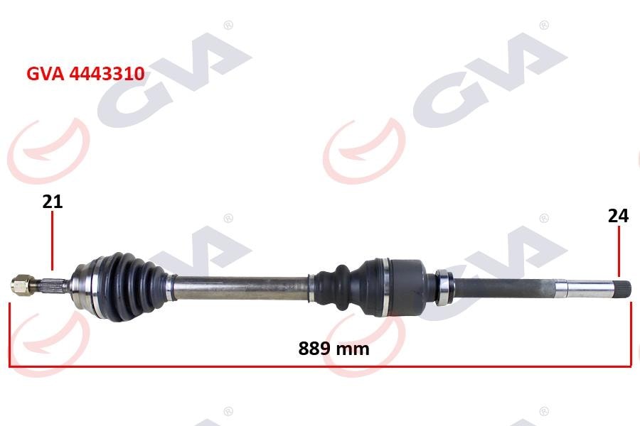 GVAKomple Aks Sağ P301-Elysee 12- 1.6 Hdı 889MmGVA 4443310
