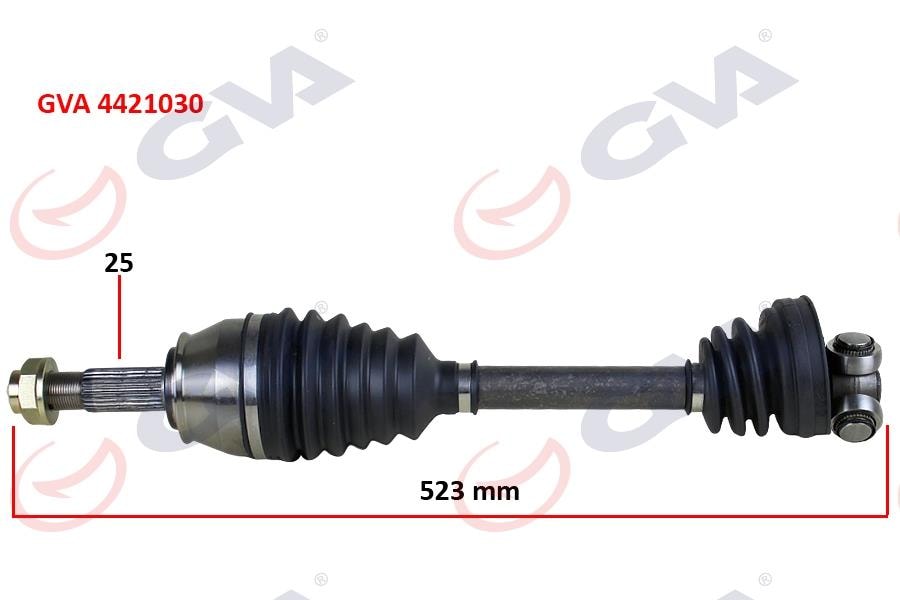 GVAKomple Aks Sağ Palıo-Albea-Doblo 1.3 Mtj 06 Kısa Tip 523MmGVA 4421030