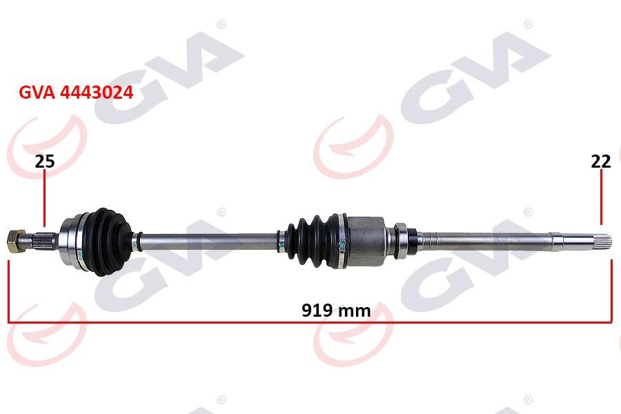 GVAKomple Aks Sağ Peugeot 306 1.6 93-00 919MmGVA 4443024