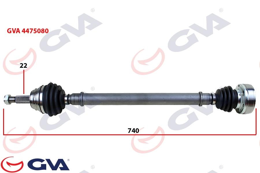 GVAKomple Aks Sağ Polo 1.6 94-99 740MmGVA 4475080