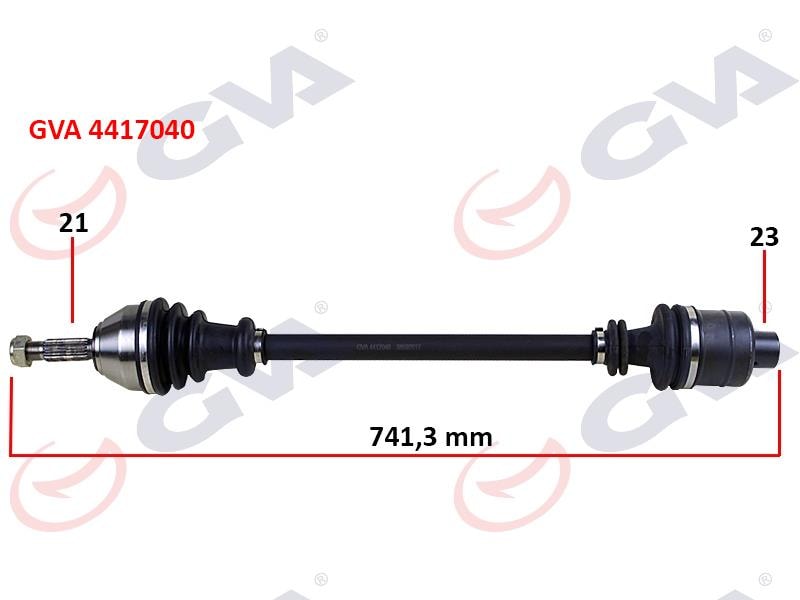 GVAKomple Aks Sağ R21 Manager 1.7 86-93 742MmGVA 4417040