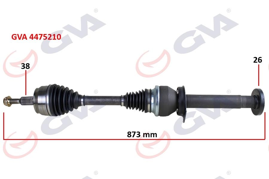 GVAKomple Aks Sağ Transporter T5 2.5 Tdi 03-11 6 Vites 880Mm Düz VitesGVA 4475210