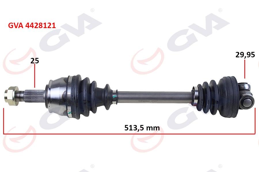 GVAKomple Aks Sol Aks Lale Siz Grande Punto 1.3 Dmtj 75Hp 514MmGVA 4428121
