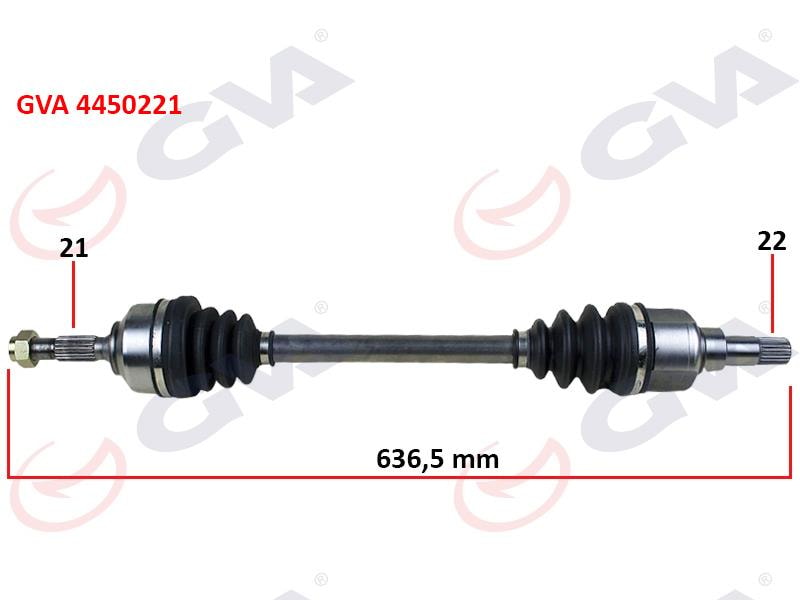 GVAKomple Aks Sol C3 1.4 Hdı 02 70Hp 636MmGVA 4450221