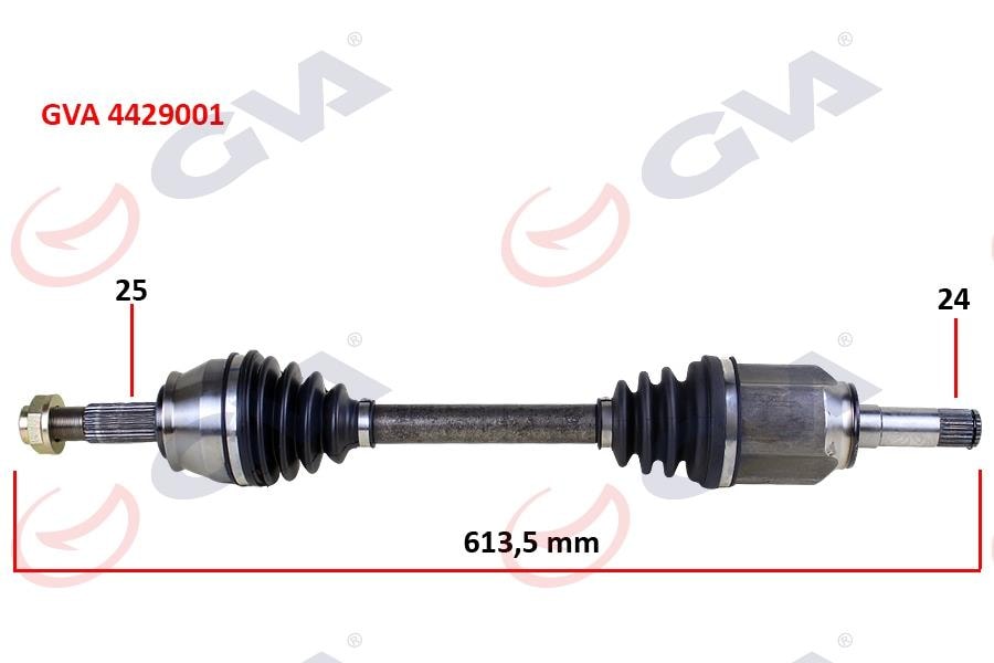 GVAKomple Aks Sol Doblo 1.9 Jtd 01 Doblo-Albea 1.3 Mtj 05 613.5MmGVA 4429001