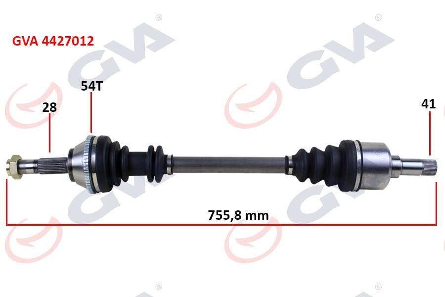GVAKomple Aks Sol Ducato-Boxer-Jumper 2.5Tdı 94-02 Abs Li 54Diş 755MmGVA 4427012