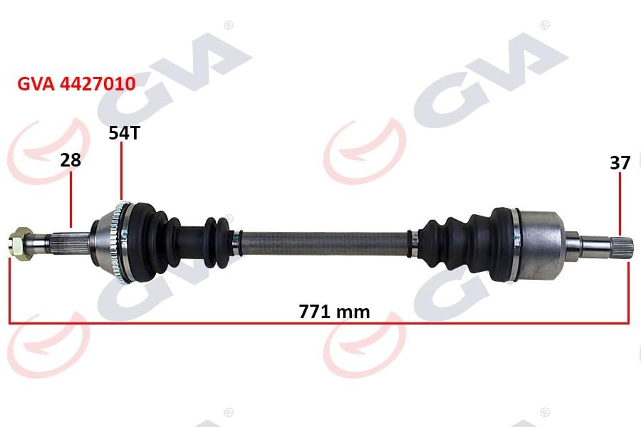 GVAKomple Aks Sol Ducato-Boxer-Jumper 2.5 D 94-02 14Q Abs Li 54Diş 771MmGVA 4427010
