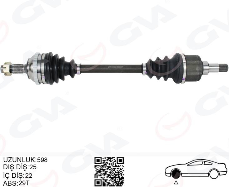 GVAKomple Aks Sol On Peugeot 306 7B.N3.N5 1.6İ M-T Abslı 29 Dıs 93-02GVA 4443325