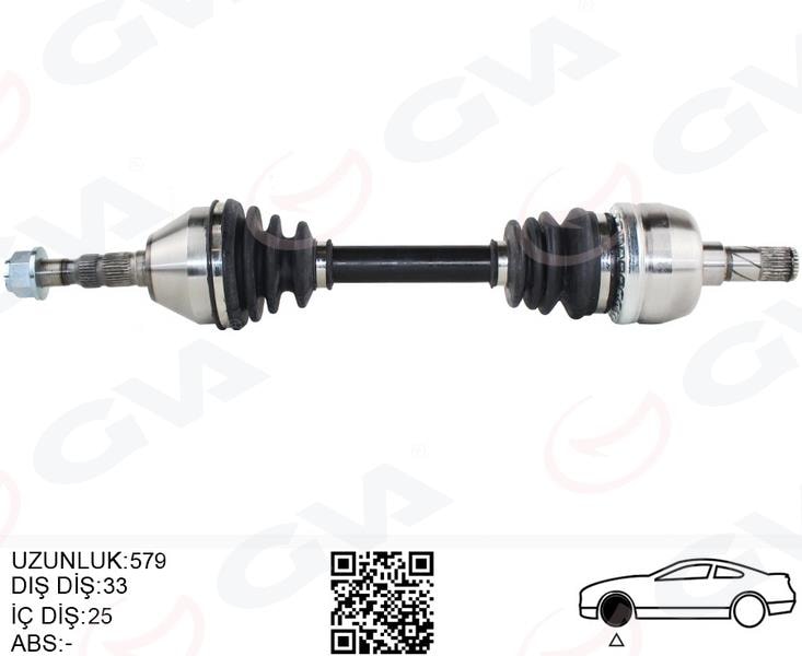 GVAKomple Aks Sol Opel Astra H 1.9 Dtl 04-14 -Zafıra B 05-15 579MmGVA 4490013