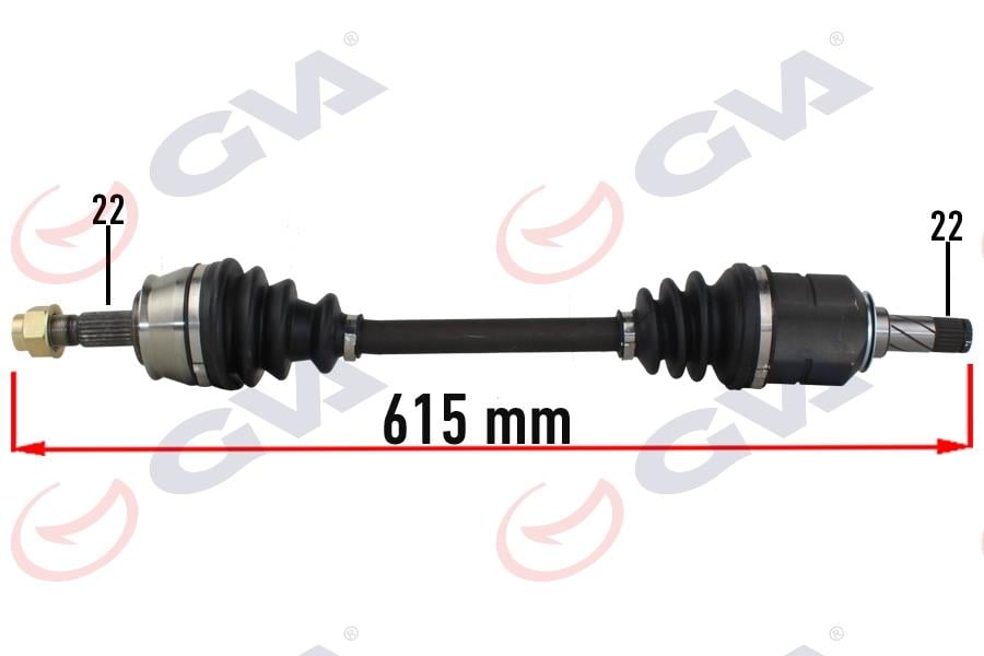GVAKomple Aks Sol Opel Corsa D 1.0-1.2-1.4 07-14 -Corsa E 15 -Adam 13 615MmGVA 4490236