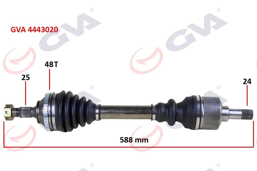 GVAKomple Aks Sol P206 Gtı 2.0 Hdi Abs Li 588MmGVA 4443020
