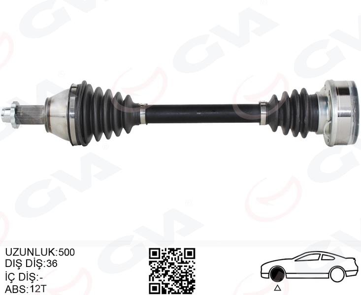 GVAKomple Aks Sol Polo-Ibıza-Fabıa 1.4 16V 01-12 500MmGVA 4475083