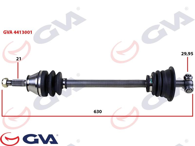 GVAKomple Aks Sol Renault 9/11 1.4 630Mm 85-00GVA 4413001