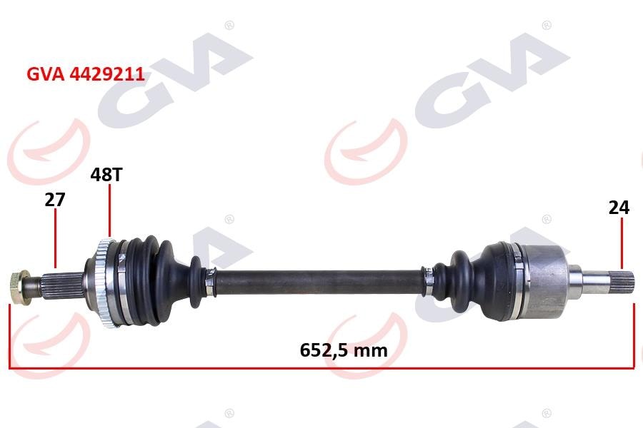 GVAKomple Aks Sol Scudo-Expert-Jumpy 1.9D 96-06 Abs Li 48Diş 652MmGVA 4429211