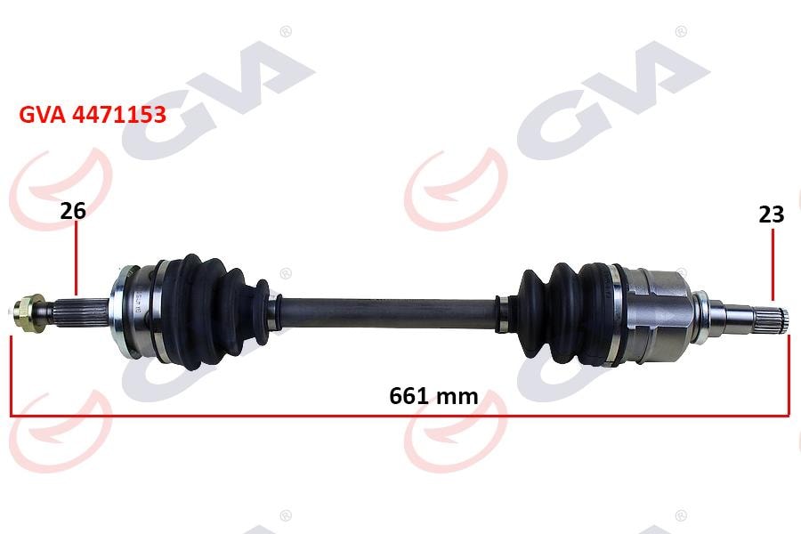 GVAKomple Aks Sol Toyota Aurıs. Corolla 1.33L 1Nr-Fe Nre150 6 Vites 10- 1.6L 1Zr-Fe Zre151 Benzinli 07-11 26X23 Komple Boy 661MmGVA 4471153