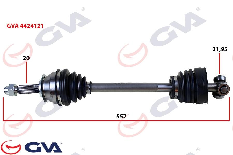 GVAKomple Aks Sol Uno 70 1.4İ 94-00 552MmGVA 4424121