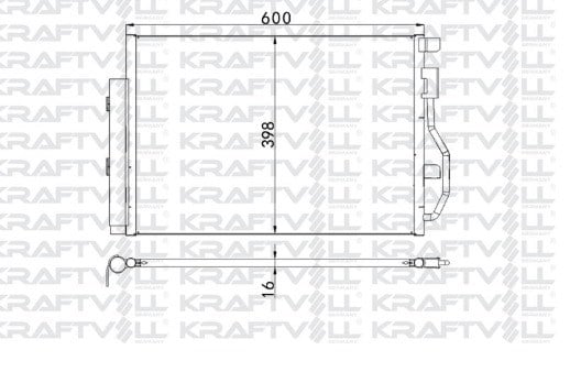 KRAFTVOLLKRAFTVOLL 08060141 KONDENSER CHEVROLET AVEO KRAFTVOLL 08060141