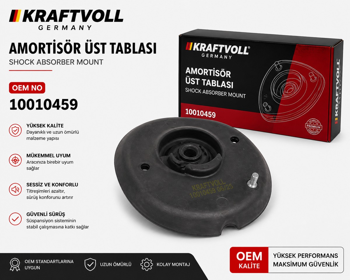 KRAFTVOLLKRAFTVOLL 10010459 AMORTİSÖR ÜST TABLASIKRAFTVOLL 10010459