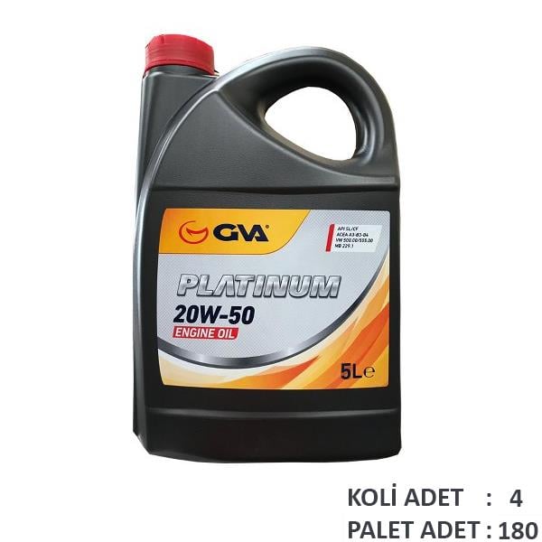 GVAMotor Yağı 20W50 5 Lt Platınum Mineral Apı Sl/CfGVA 9920524